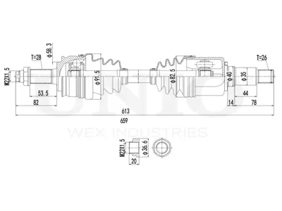 UNIO CVJ10048 Привод в сборе Suzuki Grand Vitara 05- перед.прав.