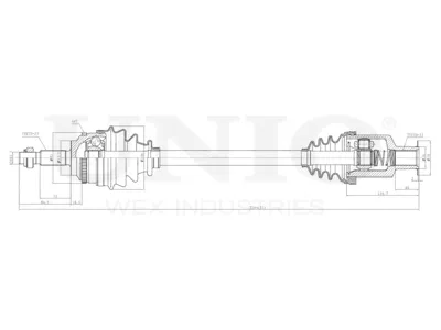 UNIO CVJ10055 Привод в сборе Renault Clio Kangoo 01- перед.прав.