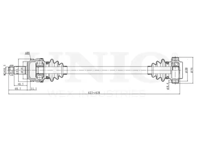 UNIO CVJ10100 Привод в сборе BMW 3(E3646) задн.лев.прав.