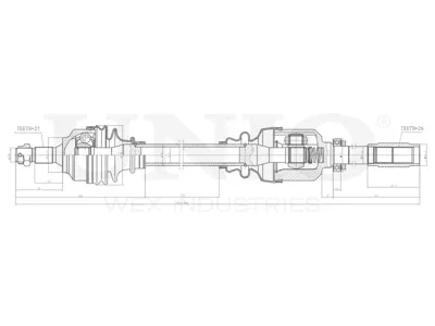 UNIO CVJ10129 Привод в сборе передний правый