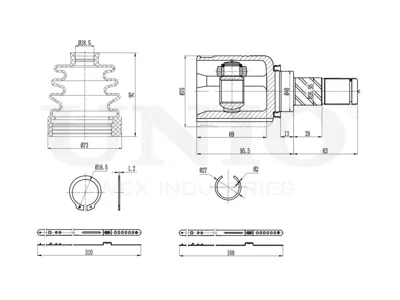 UNIO CVJ30116 Шрус Nissan Note Micra 05- внутр.