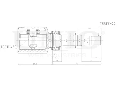 UNIO CVJ30148 Шрус Nissan Qashqai X-Trail 07- внутр.прав.