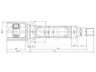 UNIO CVJ30176 Шрус внутренний правый