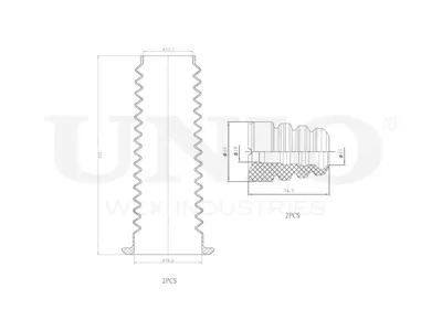 UNIO DUC50046 Комплект пыльник и отбойник (2 шт.)