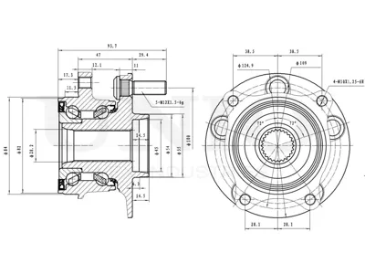 UNIO HUB20298 Ступица колеса Toyota Lexus PRIUSCT 08- перед. с ABS