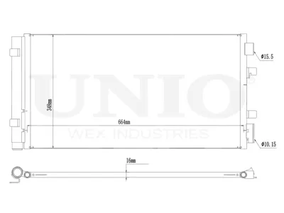 UNIO RAD30029 Конденсер Renault Megane Fluence 08-