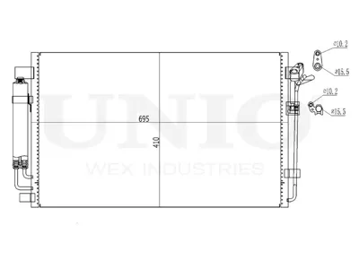 UNIO RAD30050 Радиатор кондиционера Nissan Teana 08-