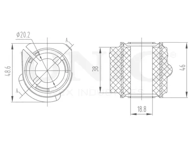 UNIO RMP10046 Втулка переднего стабилизатора