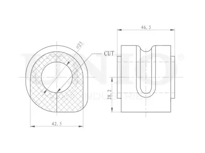 UNIO RMP10077 Втулка переднего стабилизатора