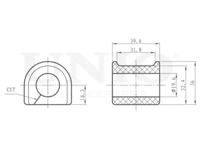 UNIO RMP10141 Втулка переднего стабилизатора