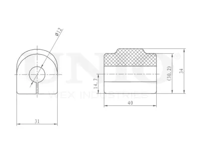 UNIO RMP10248 Втулка заднего стабилизатора