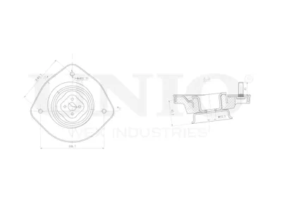 UNIO RMP13139 Опора амортизатора Kia Cerato 04- задн.