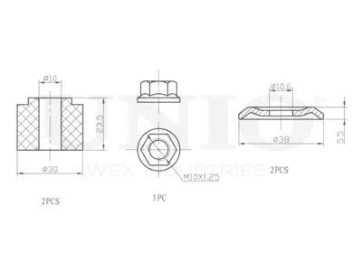 UNIO RMP16201 Ркомплект тяги стабилизатора