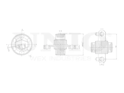 UNIO RMP20576 Сайлентблок левый заднего продольного рычага