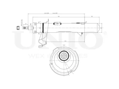UNIO SAB10357 Амортизатор Ford KUGA 12- газ.перед.лев.