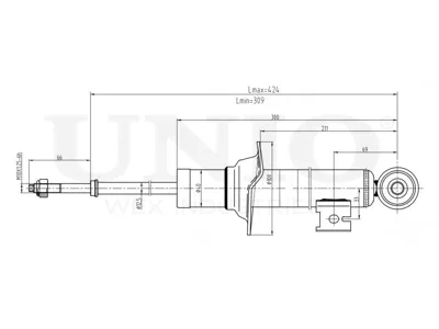 UNIO SAB10569 Амортизатор Mitsubishi L200 06- газ.перед.
