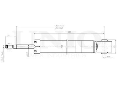 UNIO SAB10638 Амортизатор VAG Golf A3 Octavia 96- газ.задн.