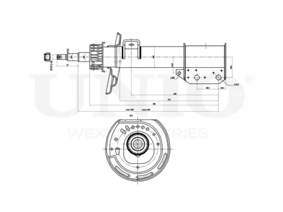 UNIO SAB10700 Амортизатор MB GLK(X204) газ.перед.