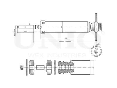 UNIO SAB10720 Амортизатор GAZ GAZELLE NEXT 13- газ.перед.