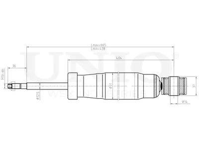 UNIO SAB10728 Амортизатор Audi Q5 08- газ.задн.