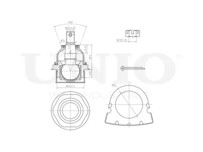UNIO SSP20127 Опора шаровая нижняя лев,прав. Kia Ceed 1.4-2.0D 09-> Hyundai i30 1.4-2.0D 09->