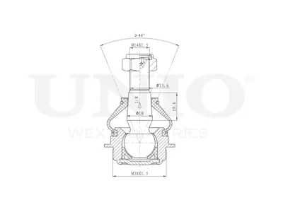 UNIO SSP20148 Опора шаровая PSA C4308 07- перед.нижн.