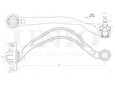 UNIO SSP40019 Рычаг Mitsubishi GALANT 94- перед.нижн.прав.