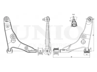 UNIO SSP40151 Рычаг Mitsubishi Carisma SPACE STAR 99- перед.лев.