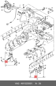 VAG N91020001 Уплотнительное кольцо (17.3x20.3x1.5) VAG