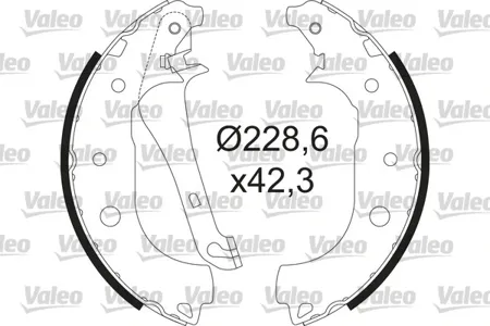 VALEO 564207 Колодки торм.барабанные