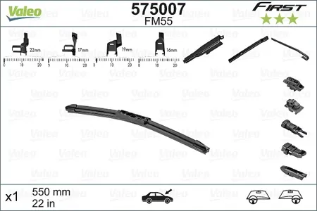 VALEO 575007 щетки стеклоочист.к-кт 63025'+55022' VW Tiguan AD1BT1 16>