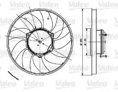 VALEO 696083 Вентилятор радиатора Mercedes Sprinter VW Crafter 06