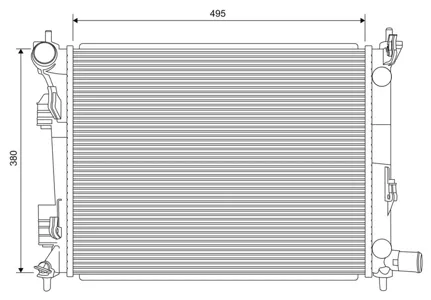 VALEO 701620 Радиатор Hyundai Solaris 10-  Kia Rio  IV 10- 1.41.6