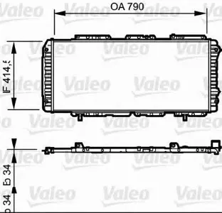 VALEO 731611 Радиатор двигателя