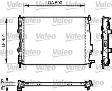 VALEO 735116 Радиатор двигателя 