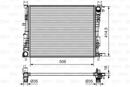 VALEO 735634 Радиатор двигателя