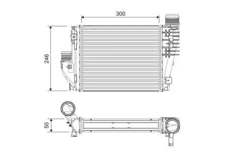 VALEO 818304 Радиатор интеркулера psa Expert 4, traveller, jumpy 4, spacetourer 1.6-2.0hdi dv6 , dw10