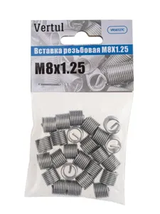 VERTUL VR50727C вставка резьбовая M8x1.25 (упак.25шт)
