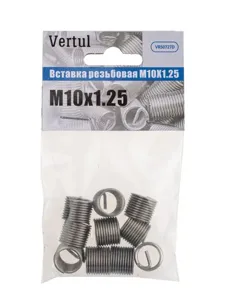 VERTUL VR50727D вставка резьбовая M10x1.25 (упак.10шт)