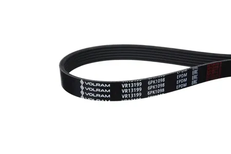 VOLRAM VR13199 Ремень генератора 6PK1098 Nissan Almera II N16 00-06 VW Polo IV 9N 01-12 С КОНДИЦИОНЕРОМ