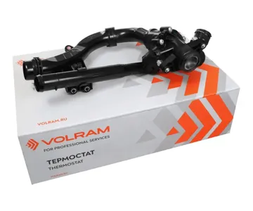 VOLRAM VR23162 ТЕРМОСТАТ Mercedes C W205 13- E W212 13- W213 16- SLK R172 15- +97°С ИЗОГНУТЫЕ ТРУБКИ