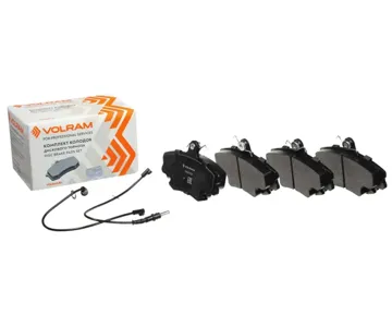 VOLRAM VR26153 Колодки торм.передние Largus ABS+-, 8 кл. (с 2 датчиками)