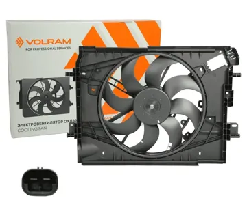 VOLRAM VR28129 Электровентилятор в сборе Vesta X-RAY, Largus FL 21-, С КОЖУХОМ