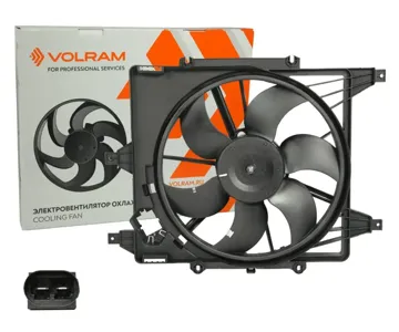 VOLRAM VR28134 ЭЛЕКТРОВЕНТИЛЯТОР  Renault  Megane 02- Scenic 03- Kangoo 97- БЕЗ КОЖУХА ТИП GATE С КОНД МКПП