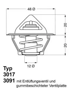 WAHLER 301792D2 Термостат (92°C) с прокладкой