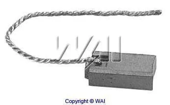 WAI 389102 щетки генератора Bosch 8x5x15.5 12V VAG, Volvo, Opel, Fiat, Ford, BMW, Volvo