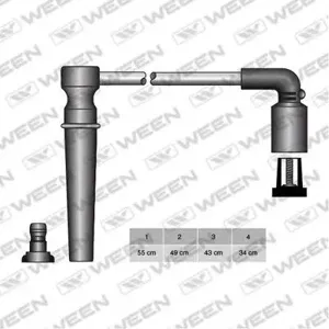 WEEN 1104962 Высоковольтные провода N-Silicone Chevrolet Aveo , Lanos , Lacetti , Cruze 1.4, 1.6, 16V (F14D3, F16D