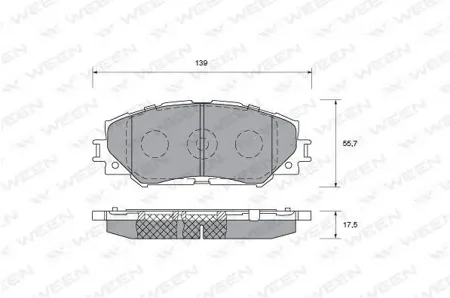 WEEN 1510013 Колодки торм.передние Toyota Auris, Corolla (E150,E180), Rav 4 III, Urban Cruiser, Verso S