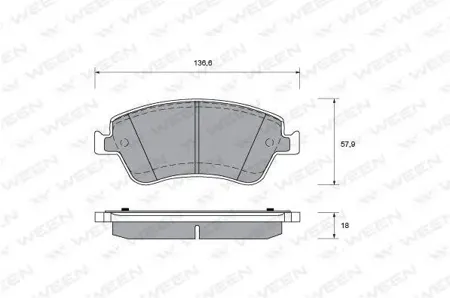 WEEN 1510014 Колодки торм.передние Toyota Auris