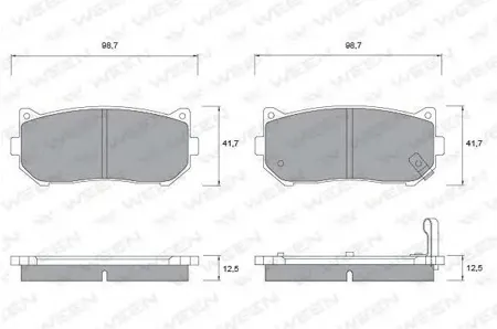 WEEN 1511137 Колодки торм.задние Kia Carens , Clarus, Sephia, Shuma, Spectra